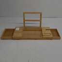 Yirilan Bamboo Bathtub Tray, Expandable Bathroom Tray, Waterproof Tray Caddy, Perfect Bath Caddy for Home Spa, Gift for Loved Ones, Bamboo