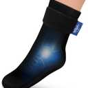 Hilph Full Foot Ice Pack Gel Sock for Hot & Cold Therapy - Reusable Cooling Sock for Toe Pain, Plantar Fasciitis & Hot Feet - Easy Slip On Design for Chemotherapy, Postpartum Recovery, 1-Pack, Black