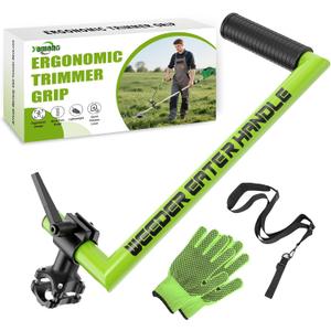 Upgraded Weed Eater Handle, Ergonomic String Trimmer Handle, Weedeater Handle Extension for Lawn Care, Landscaping, and Yard Trimming Edging (17")