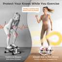 Rock Stepper Side to Side, Rocking Stepper with Lateral Motion, Compact Side Stepper for Home & Apartment, Low Impact Workout Machine (Black)