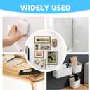 LLPT Picture Hanging Strips Detachable | 24 Pairs (48 Strips) | Medium 0.75" x 2.9" | Picture Hangers Without Nails | Removable Adhesive | for Wall Posters Photos (MB19724) | Black