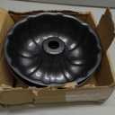 9.5" Non-stick Cake Pan, Heavy Duty Carbon Steel Fluted Tube Round Baking Pan,Buntz Pound Cake Pan Mold,Tube Bakeware,Baking Mold for Jello,Gelatin,Chocoflan,Flan - 2 PCS