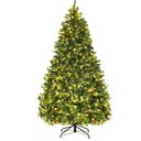 7 ft. Pre-Lit Artificial Christmas Tree Hinged with 460 LED Lights and Pine Cones