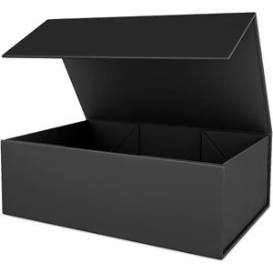 Black Gift Box 10" x 6" x 3" with Magnetic Closure Lid Gift Boxe for Presents,Bridesmaid Gifts Boxes,Cute Box,Birthday Box,Luxury for Gift Packaging, Magnetic Gift Boxe for Wrapping Gifts (Black)