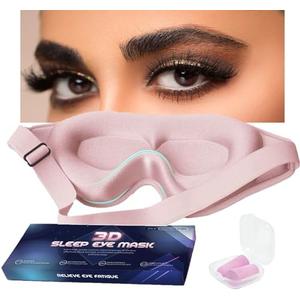 Eye Mask for Lash Extensions, Sleeping Mask for Women, 3D Contoured Eyelash Sleeping Mask for Extensions, Eye Covers for Sleeping for Travel, Airplane, Meditation