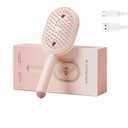 Electric Spray Massage Hair Brush,2026 Upgrade Air Cushion Brush Rechargeable Hair Straightener for Anti Static Reduce & Frizz, Adds Moisture (Pink)