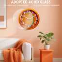 Mabpedo Wall Clocks Battery Operated - 11 Inch Silent Non Ticking 3D Numbers Easy Read Analog Clock with 2 Hooks Premium HD Glass Clocks for Living Room Bedroom Kitchen Gym Outdoor Decor, Orange