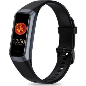 Fitness Tracker with 24/7 Heart Rate, Blood Oxygen Blood Pressure Sleep Monitor, Activity Trackers 5 ATM Waterproof,Step Calorie Counter Pedometer Health Smart Watch for Women Men (Bl)