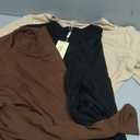 Ekouaer Womens 3 Pack Long Sleeve Shirts Fitted Tops Base Layering Tight Thermal Undershirts, XL