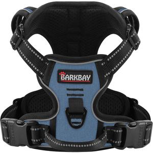 BARKBAY Dog Harness No Pull for Small Dogs - Adjustable, Reflective, Comfortable, No Choke, Heavy-Duty - Perfect for Outdoor Training, Walking, and Hiking - Strong & Durable - S & Navy