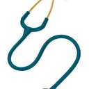 3M Littmann Classic II Pediatric Stethoscope, 2153, Stainless Steel Rainbow-Finish Chestpiece, 28" Caribbean Blue Tube, Brass Stem, and Headset