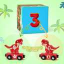 Atoylink Toddler Dinosaur Sorting and Stacking Toys with Magnetic Wooden Dinosaur Train Set, Baby Number Blocks Nesting Boxes Preschool Learning Montessori Toys for 1 2 3 Year Old Boys Girls Gift