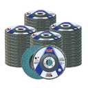 Sali 48 Pack Zirconia Flap Disc 60 Grit 4.5" x 7/8-Inch Sanding Disc Bevel Type #29 Premium and Industrial Grade Angle Grinder Grinding Wheel High Performance Edge Grinding