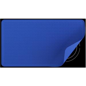 Stove Top Covers for Electric Stove, Food Grade Heavy Duty Silicone Glass Stove Top Cover Protector, Induction Cooktop Protector, Heat Resistant Range Ceramic Stove Top Covers Mat, Oven Cover (36" x 21" (Thickened), Blue)