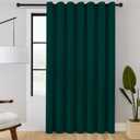 ChrisDowa Room Divider Curtain 84 Inches Long, Wide Blackout Sliding Door Curtain for Bedroom, Room Darkening Privacy Window Curtain for Patio Door (1 Panel Set, Forest Green, 100 x 84 Inch)