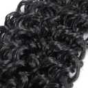 8 Packs Curly Crochet Hair GoGo Curl Crochet hair for Women Natural Black Deep Wave Braiding hair,Synthetic Bohemian Crochet Braid Water Wave Crochet hair Extensions(18inch, 1B)
