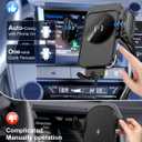 Cup Holder Phone Mount, [Auto Clamping] 2 in 1 Wireless Car Charger Holder Fast Charging, 15W with Quick Extension Long Arm, Fast Swivel Adjustable, 360 Rotatable for iPhone 17/16/15/14/13/12 pro/12