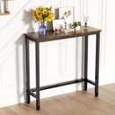 GRLEAF 29.5" Narrow Console Table, Small Entryway Table, Thin Hallway Table Skinny Sofa Side Display Table for Entrance, Bedroom, Living Room, Foyer, Corridor, Office - Rustic Brown (9.5" Deep)