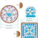 CUTEPLAN 4-Pack DIY Glass Mosaic Tile Art Craft Kits with Wooden Coasters Ideal for Adults Women Kids & Teens Gift for Grandparents Day Christmas