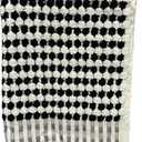 EASTERNRUGARTS Turkish Bath & Beach Towel 33x72 Inches, Multicolor 100% Soft Cotton Fluffy Towel, Face, Hand & Thick Rainbow - Black-White, 17x35