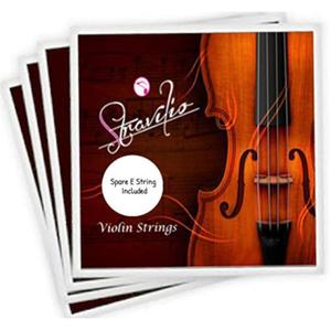Top Race 4/4 & 3/4 Violin Strings Replacement - Bronze Violin Strings Full Set - Violin String w/Ball Ends - Long-Lasting Silver-Wound Steel Strings - Warm Tone, Flexible - For All Levels