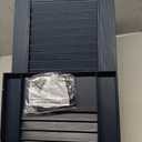Ekena Millwork Lifetime Vinyl LL1S12X06000MB Standard Cathedral Top Center Mullion, Open Louver Vinyl Shutters, w/Installation Shutter-Lok's & Matching Screws (Per Pair), 12"W x 60"H, Midnight Blue