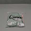 QINSEN Women's Long Sleeve Bodysuit V Neck Body Suits Seamed Cup Going Out Tops Shirt (Medium)