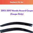 KPY Rain Guards Fit for 2013-2017 Honda Accord Coupe, Out-Channel Window Visors Vent Wind Deflectors 2PC, Car Accessories for 13-17 Accord (Coupe Only)