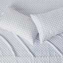 Amazon Basics Lightweight Microfiber 4-Piece Bed Sheet Set, Full, Aqua, Printed
