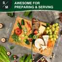 Totally Bamboo Cutting Boards for Kitchen - Bamboo Cutting Board Set with Juice Grooves, Non Toxin Cutting Boards, Chopping Boards, Charcuterie Boards, Serving Boards, Max Size 15" x 10"