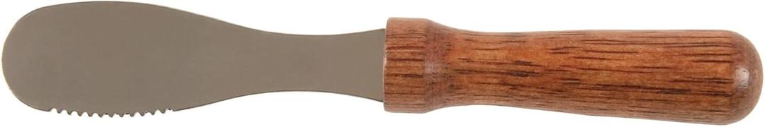 Fox Run Stainless Steel Spreader For Cheese, Butter, and Jelly (Walnut)