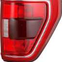 Halogen Tail Lights W/Blind Spot(Module NOT Included) Compatible With 2021-2023 Ford F150 XL, XLT Pickup Taillight Rear Brake Lamp Signal Assembly with Bulbs Right Passenger Side ML3Z13404C