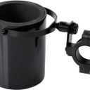 Motorcycle Cup Holder ABS Chromes Handlebar Mount Cup Drink Water Bottle Holder for Motorcycle Bike (Shiny Black)