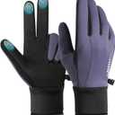 rivmount Winter Gloves Women Men, Cold Weather Touch Screen Liner Glove, Windproof 3-Layers, for Running, Cycling, Biking, Hiking, Driving (Small, Purple)