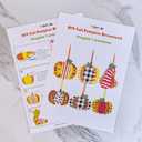 Winlyn 24 Sets Fall Pumpkin Crafts DIY Ornaments Decorations Kit - Maple Leaf Foam Stickers Arts and Crafts for Kids Thanksgiving Halloween Party Classroom Activities