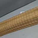 SEEYE Cordless Bamboo Roman Shades, Blackout Natural Bamboo Blinds for Indoor Windows, Roll Up Blind Privacy Shade for Home, Office, Door, UV Resistant & Easy to Install, 43" W x 64" H, Carbonized