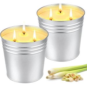 Citronella Candles Outdoor, 34OZ Large Citronella Candle for Patio, 3 Wicks Natural Soy Candle for Summer, 200 Hours Long Lasting Burn Outside Candles for Garden, Yard Balcony, Camping