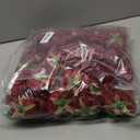 100 Pcs Flowers Long Stem Artificial Rose, 3.2 Inches Silk Rose Head Flowers Fake for Wedding Bridal Bouquet Independence Day Home Floral DIY Centerpieces Party Decoration (Burgundy)