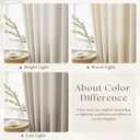 72 x 108 Inch Linen Curtains for Living Room Pinch Pleated Extra Wide Drapes with Hooks Light Filtering Semi Sheer Grayish Beige Rustic Patio Sliding Door Curtains 108 Inch Length for Large Window