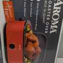 AROMA 18Qt. Roaster Oven with Self-Basting Lid, Fits 22-lb. Turkey, Adjustable Temperature Settings, Keep Warm Setting, Red (ART-718R)