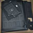 powoq Cargo Mat Compatible with 2010-2024 Toyota 4Runner Back Seat Protector Replacement for 2010-2024 Toyota 4Runner 5 Seater Accessories (Fit W/O Sliding Tray, Rear Backrest Mats+Rear Trunk Mat)