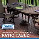 US Weight Durable Fillable Umbrella Base for Patio Table - 50 Pound Capacity Heavy Duty Adjustable Stand for Outdoor Umbrellas - Made in The USA