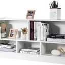 Tangkula 5 Cube Bookcase, 2 Tier Wooden Storage Open Bookshelf, Multipurpose Display Storage Cabinet for Living Room, Bedroom, Hallway, Kid's Playroom, Reading Nook (White)