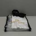 Small clear bag, black straps, 4 pack