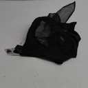 Harrison Howard Super Comfort Stretchy Fly Mask Large Eye Space with UV Protection Soft on Skin with Breathability Piano Black Extra-Full (Extra-Large)