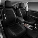 Skechers Air-Cooled & Memory Foam Seat Covers-Leather Car Seat Cover Supply Ultimate Comfort & Support,Front Seats Airbag Compatible,Universal Fit for Most Cars,Vans,Trucks,SUVs,Black