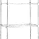 Amazon Basics 4-Shelf Adjustable Storage Shelving Unit for Garage, Steel Wire Rack, 200 Pound Loading Capacity per Shelf, 13.4"D x 23.2"W x 48"H, Chrome