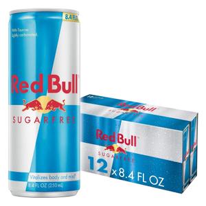 Red Bull Sugar Free Energy Drink with 80mg Caffeine plus Taurine & B Vitamins, 8.4 Fl Oz, Pack of 12 Cans (EXP 09/17/27)