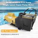Pool Pump Motor Replacement for Hayward super pump 1.5hp SP2610X15