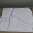 HolidayIdeas White Tablecloths for Rectangle 8 Foot Tables- 96 x 30 Inch - 4 Pack Fitted Tablecloths Polyester Fabric Table Cover for Parties, Wedding, Trade Show